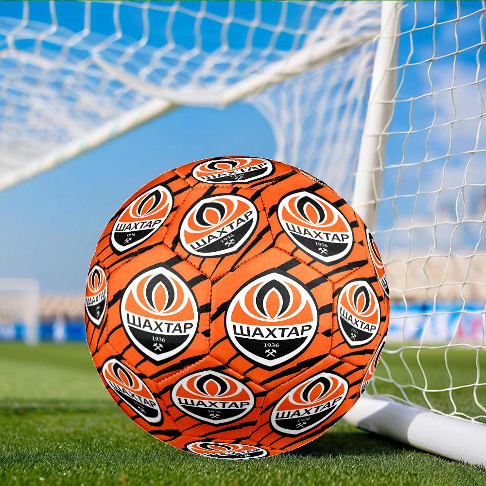Shakhtar Donetsk Crest Design Size 5 Soccer Ball, Suitable for Training and Matches, High-Elasticity, Wear-Resistant Material Gift for Fan