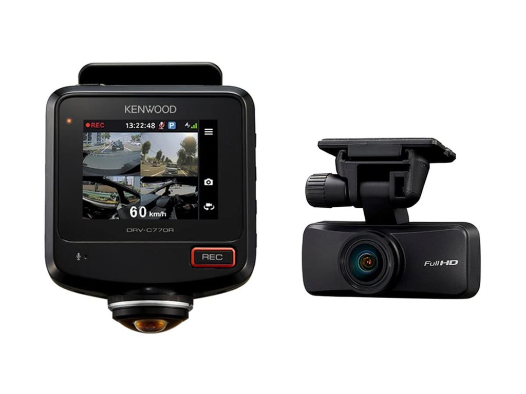 KENWOODKENWOOD Drive Recorder Compatible with Horizontal Omnidirectional Recording Equipped with MicroSD Card 32GB Included DRV-C770R 2-camera 360°