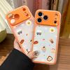Креативный омлетный хлеб молочный чай подходит для iPhone17promax чехол для телефона два в одном Apple 16 нишевая доставка
