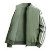 Men's Baseball Jacket Workwear Jacket Casual Sports Fashion Two-Stripe Top Coat