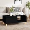 821045 vidaXL Coffee Table Black 90x50x36.5 Cm Engineered Wood