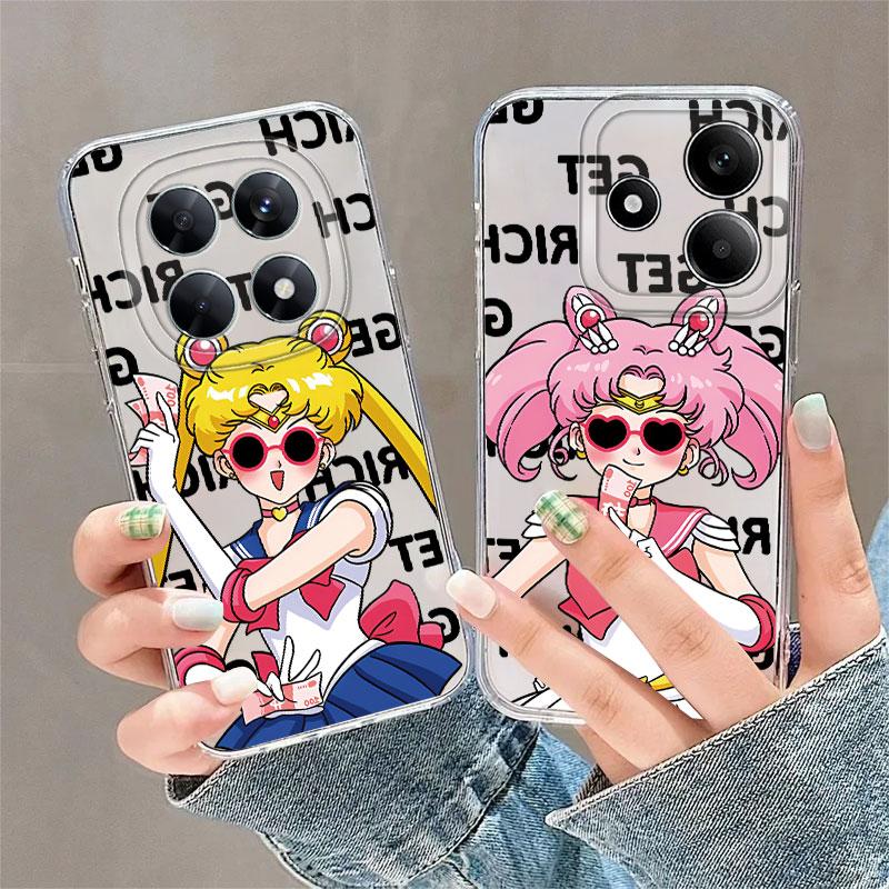 Мягкий чехол для телефона Sailor Moon для Xiaomi Redmi Note 14 Pro Plus 11S 13C 14C A4 12S 11 10S 12 9 10 Note 13
