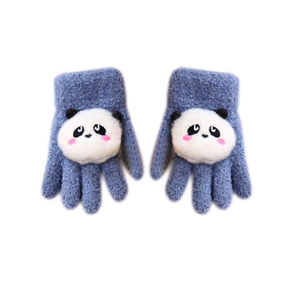 Cartoon Panda Autumn Winter Kids Gloves Cold Proof Warm Mitten Hand Warmer Outdoor Indoor