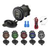 3.1A Universal Car Charger Vehicle DC12V-24V Waterproof Dual USB Charger 2 Port Power Socket  for Smartphone Car Boat Marine