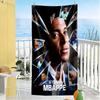 Star Player Kylian Mbappé Beach Towel Super Soft Absorbent Comfortable Lightweight Suitable for Swimming Gym Camping Yoga Vacation