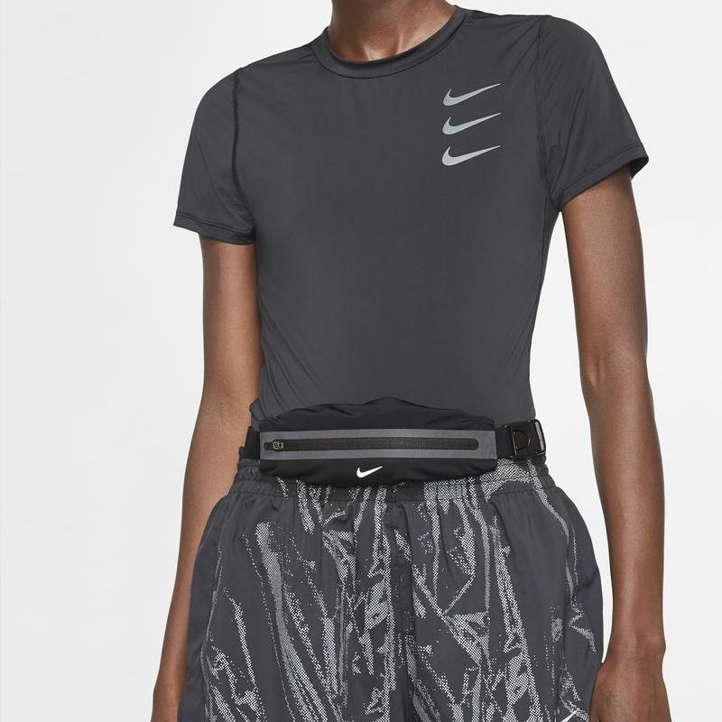 Nike 1л Беговая сумка Уличная сумка Нейлон Черный Серебристый Унисекс (унисекс) Сумки для улицы CV1116 082