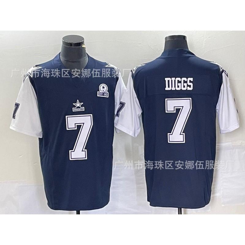 Mens American Football Jersey Dallas Cowboys Style Cotton Blend Performance Sportswear Rugby Training Game