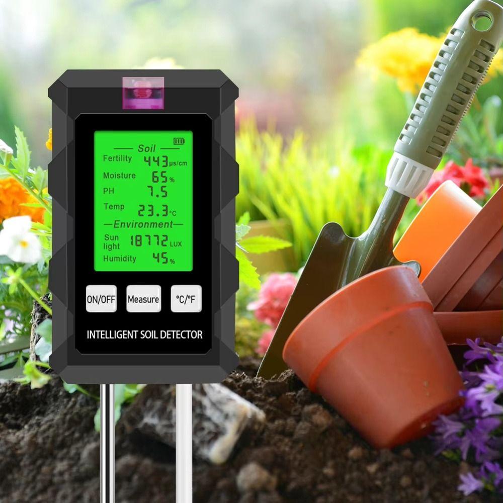 Humidity Detection Soil PH Tester LCD Display Soil Moisture Meter Flower Planting