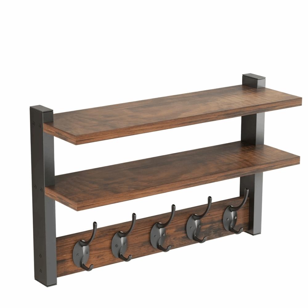 Space-Saving Solid Wood Decor Display Rack Solid Wood Entryway Key Holder Living Room
