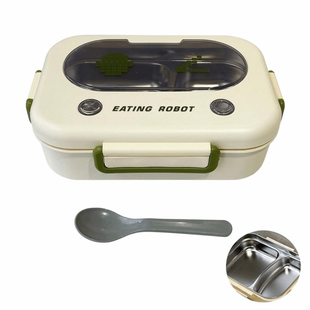 Stainless Steel Lunch Box 2/3 Grid Food Storage Case Student Lunch Box Thermal Lunch Box Office