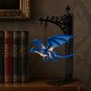 Fantasy Theme Gift Magical Flying Dragon Bookshelf Lamp, Warm Hanging Night Light, Desk Wall Ornament Reading Nook Decor, Unique for Lovers