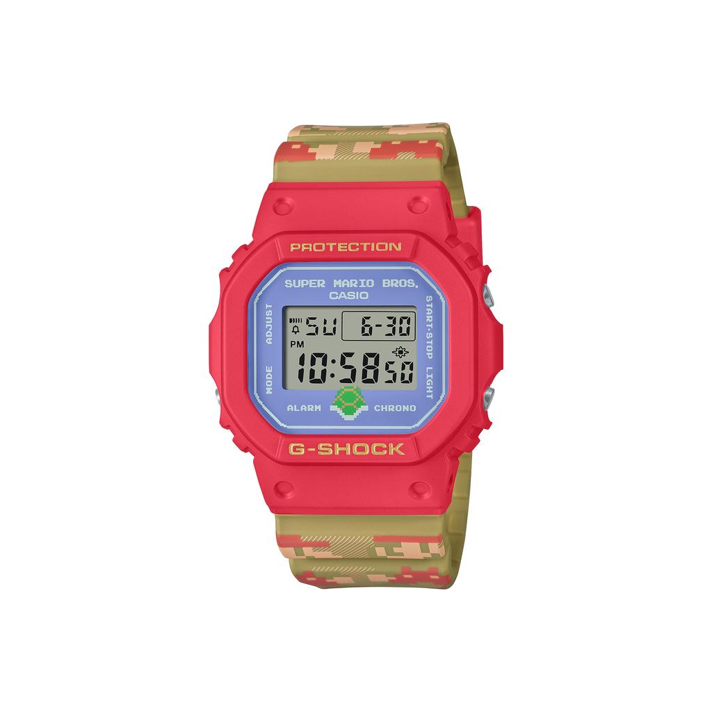 Casio G-Squad G-Shock Коллаборация Super Mario Brothers Квадратные Ударопрочные Водонепроницаемые Спортивные Кварцевые Часы Мужские Часы Синие DW-5600SMB-4PR