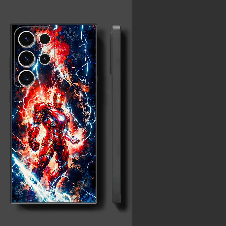 Marvel Молния Железный Человек Чехол для телефона Samsung Galaxy S26 S21 FE Note 20 Ultra 8 9 10 S25 Ultra S24 Plus S10 S9