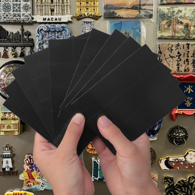 100/50PCS Magnetic Square Self Adhesive Magnets Soft Magnetic Sheet Flexible Sticky for Household Refrigerator Office DIY