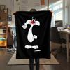1PC Sylvester the Cat Print Flannel Blanket, High quality Comfortable for All Seasons, Home Decor, Warmth and Comfort, Perfect for Christmas Gifts