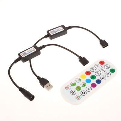 1 комплект RGB красочной светодиодной ленты, коннектор для управления через приложение, DC USB 5V-24V, музыкальная красочная лента, мини Bluetooth контроллер