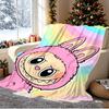 Labubu Pattern Blanket for Home Decoration, Bed, Sofa, Car Travel, Camping, Suitable for All Seasons, Birthday Christmas Gift