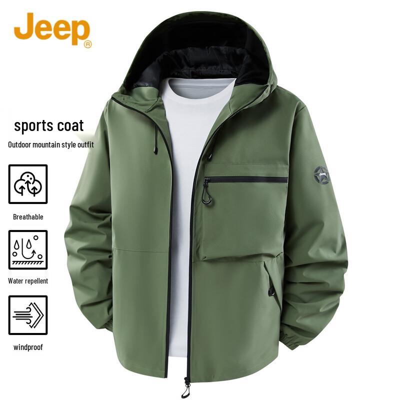 JEEP Men's Versatile Hooded Jacket