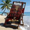 Custom Name Personalized Liverpool FC Print Beach Towel, for Trip Camping Beach Party Home Decor, Birthday Gift for Family & Friends