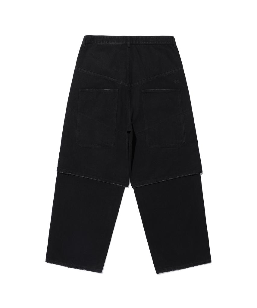 NICEGHOSTCLUB Layered Washed Jeans_Black(Ng2Efud111A)