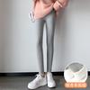 Threaded Leggings Autumn and Winter New Outer Wear Winter Velvet Thickened Vertical Striped Lamb Wool Long Johns Autumn and Winter High Waist
