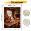 Christmas Santa Claus Snowman Gingerbread Cookie Fireplace Cabin digital painting oil painting art kit hand painting home decoration painting