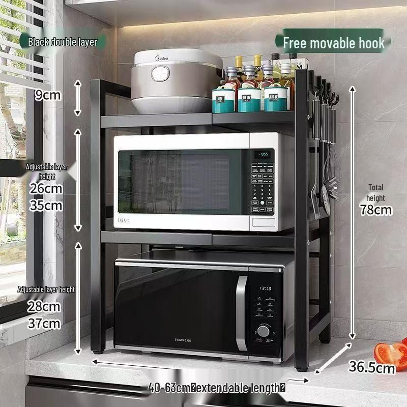 Выдвижная полка для кухонной столешницы для микроволновой печи и рисоварки