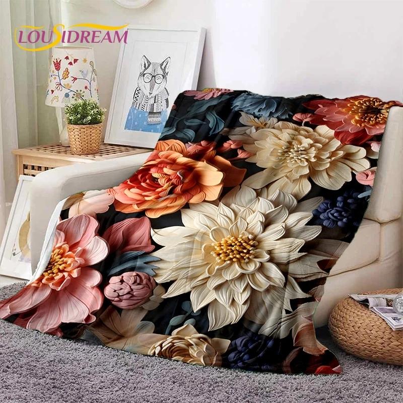Мягкое фланелевое одеяло Dream Sun Flowers Nordic Daisy для кровати, спальни, дивана, пикника, плед для покрывала, отдыха на свежем воздухе, сна, подарок