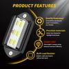 12V  LED License Plate Light Universal Car Truck SUV Trailer RV Side Marker Lamp White Waterproof Number Plate Light