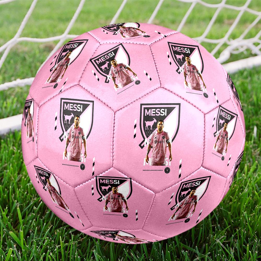 Messi's Celebration Pose Size 5 Soccer Ball Machine-Stitched Indoor/Outdoor Training and Matches Perfect Commemorative Gift for Soccer Lovers