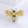Bee Brooch Pin Sparkling Rustproof Corrosion Resistant Large Insect Brooch Pin Fashion Dress Coat Accessories