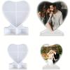 Силиконовые формы для смолы, форма для фоторамки в форме сердца, DIY персонализированный силиконовый инструмент для фотографий, для изготовления сувениров, ручной работы, декора дома