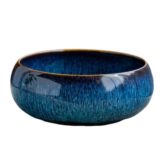 Керамический горшок для лотоса, крупнокалиберная непористая круглая ваза, цветная глазурь для нарциссов, цветочный горшок для водных растений, чаша для лотоса, гидропоника