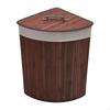Bamboo Corner Laundry Basket with Removable Insert And Lid, Ideal for Room