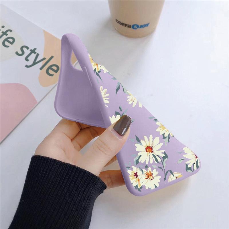 Мягкий силиконовый чехол с цветком для Samsung A55 A35 M35 S24 Xiaomi Redmi Note 13 Pro 14 Poco C65 iPhone Huawei Honor 200 70 Realme 9 Camera Противоударный чехол