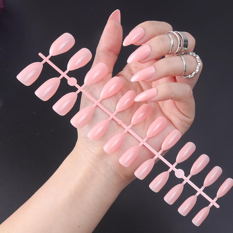 24 шт./компл. DIY быстрые ногти, глянцевые ногти с каплями воды, однотонные накладные ногти, разноцветные полоски, готовая одежда, дизайн ногтей