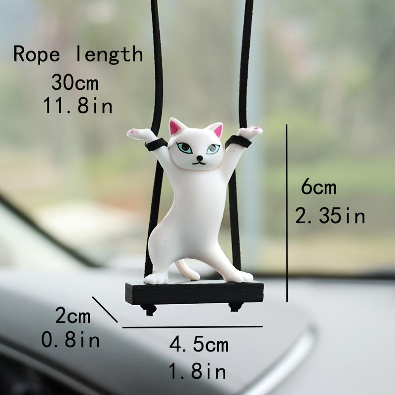 1pc Charming Cat Car Pendant, Cute Cat Dancing Cat, Creative Car Interior Rearview Mirror Decorative Pendant