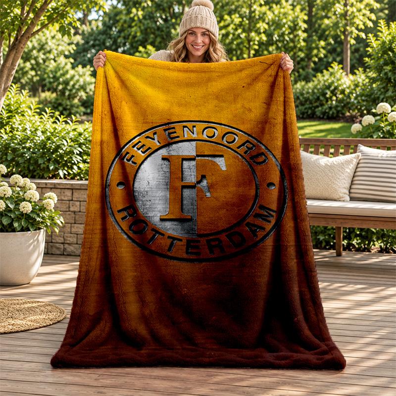 Feyenoord Rotterdam blanket Flannel Blanket Soft Cozy Plush Throw for Sofa Bed Lightweight Home Decoration Gifts for Christmas various holidays