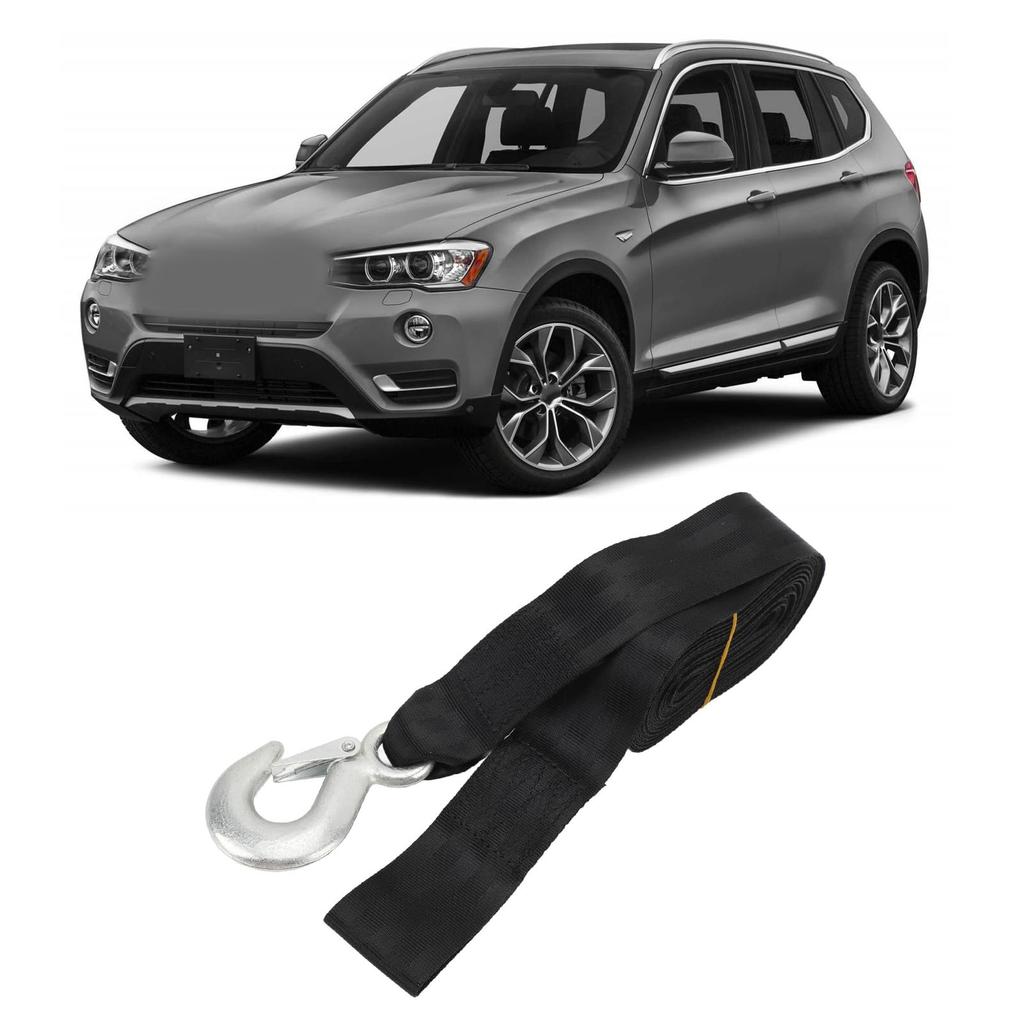 Heavy Duty Winch Strap with Hook, 3500 Lb Weight Loading Boat Trailer Winch Strap,