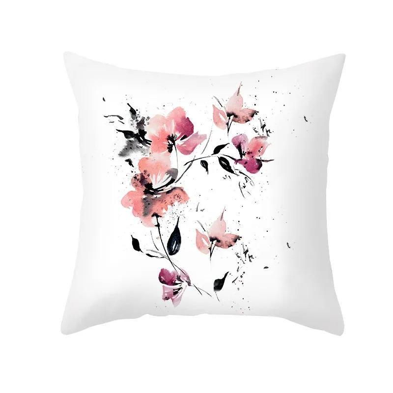 Наволочка с цветочным принтом в виде свежей чернильной краски для офиса, гостиной, автомобиля, украшений, для дома