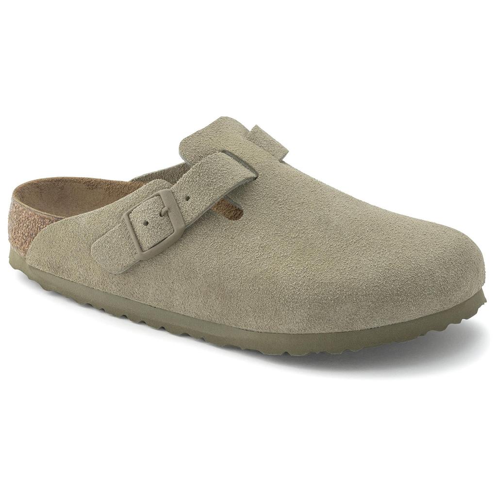 Birkenstock Кроссовки Boston из замши, выцветший хаки, унисекс, бежевые 1025788