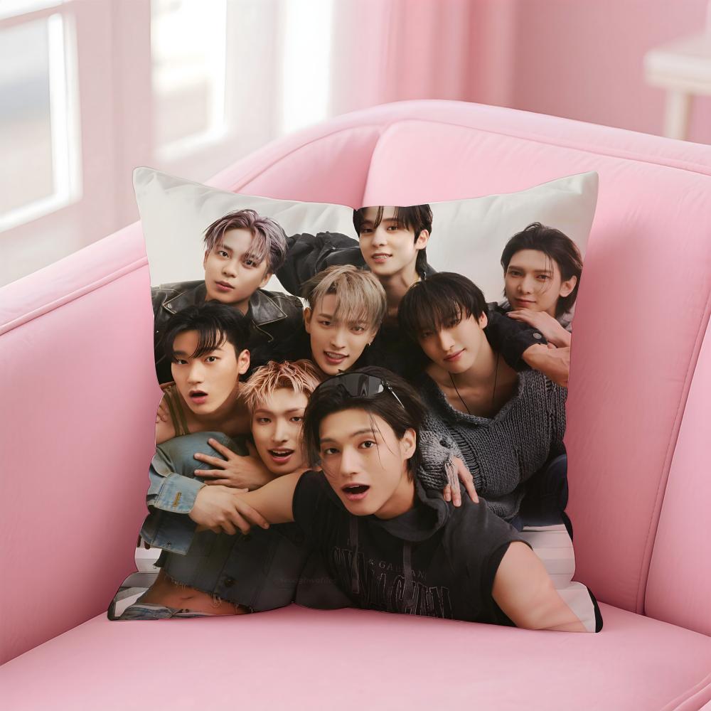 Горячий стиль K-pop Чехол на подушку A-Ateez Удобный двусторонний чехол для подушки для автомобиля, дивана, спальни и многого другого