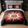 Fulham Football Design Bed Bedding Set 1 Duvet Cover + 2 Pillowcases Soft Breathable Household Bed Linens