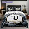 Juventus Stripes: Bold Dynamic Bedding (1 * duvet cover + 2 * pillowcase, without core) Christmas birthday gift Soft and comfortable