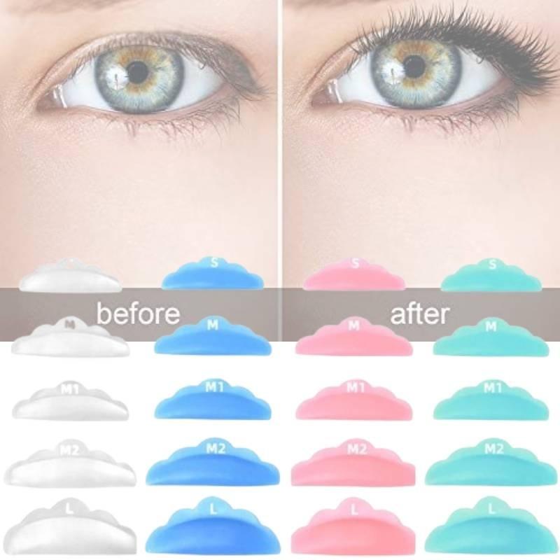 Premium Silicone Eyelash Curling Accessories Five Pair Pack With Colorful Pads For Enhanced Lash Styling