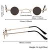 Retro Hip Hop Metal Frame Shades Punk Sun Glasses Small Round Sunglasses