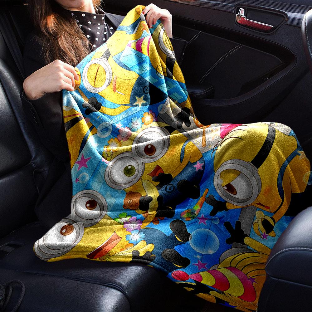 Minions Celebration Party Blanket Soft Throw Blanket For Home Bedroom Bed Sofa Travel Office Solid Christmas Blanket