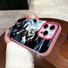 Arknights Grani Jelly Двухслойный Чехол для Мобильного Телефона Розово-Красный для iPhone 17 16 15 14 13 12 11 Air Pro Max Plus Защитный