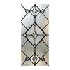 Geometric Window Film Rhombus Pattern Privacy Film Stained Glass Art Static Cling Sun Blocking Decal for Home Office Windows Glass Doors