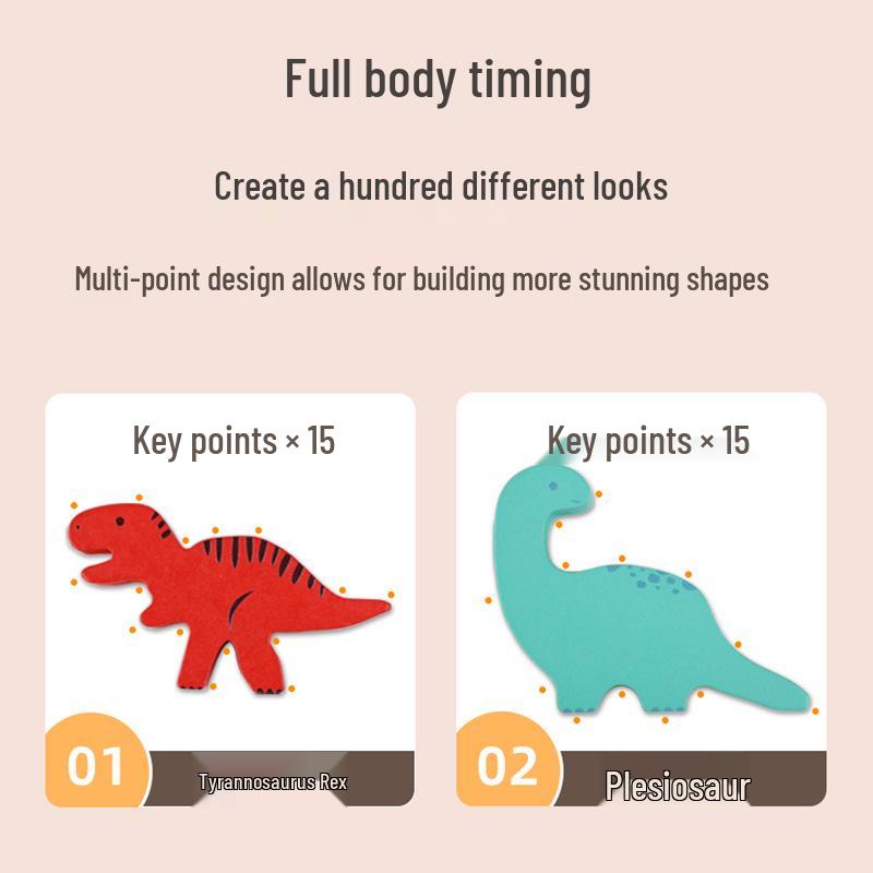 Tyrannosaurus Rex Dinosaur Balance Jenga - Educational Stacking Blocks Toy for Kids' Intelligence Development